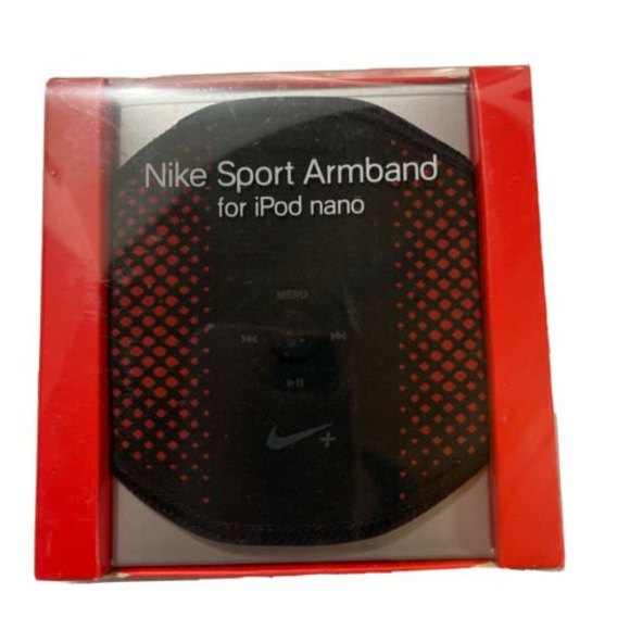 Nike Sport Armband for Ipod Nano Black Red-Jogging Hiking Running Walking NEW - Picture 1 of 4